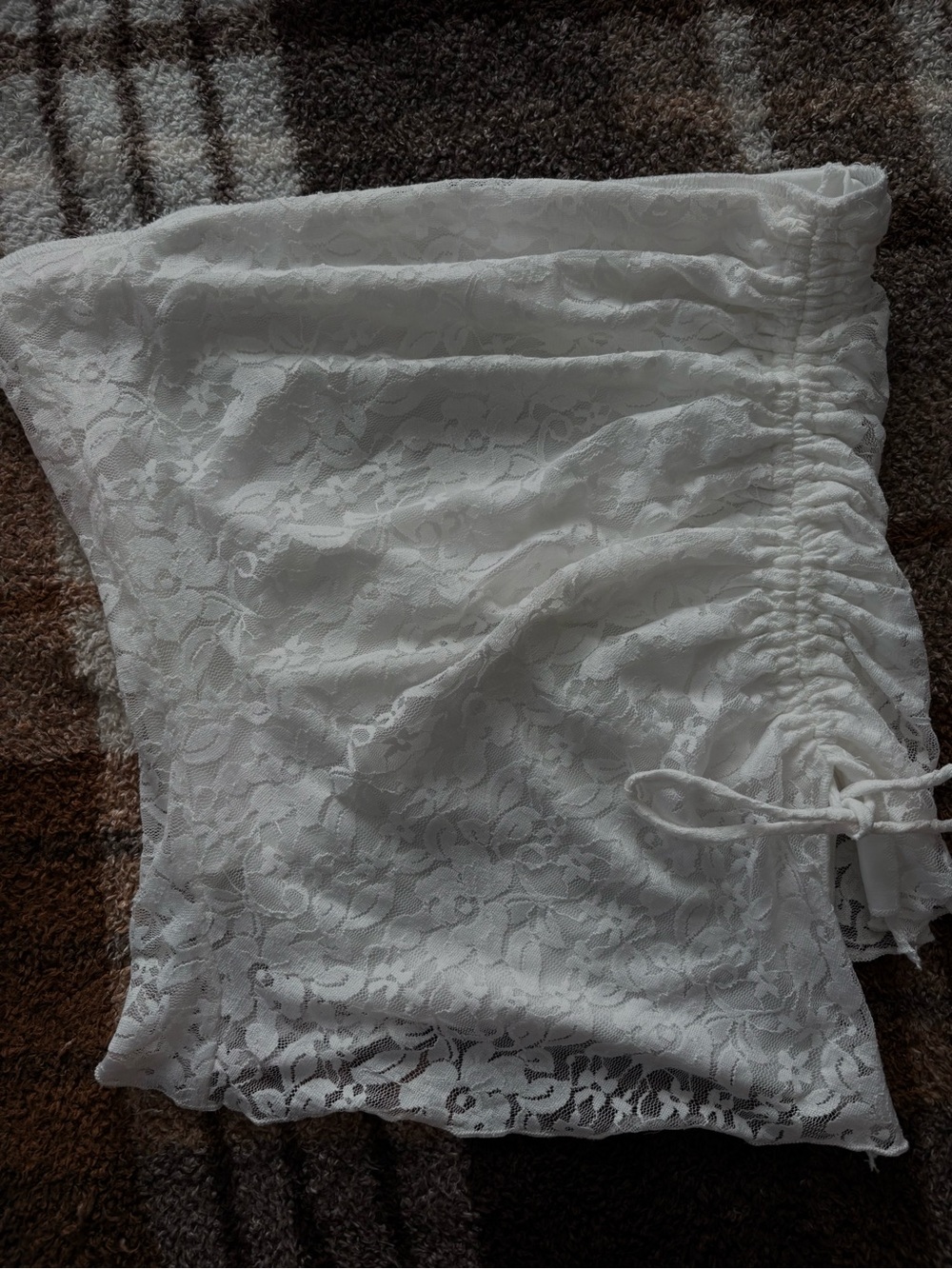 & Other Stories White Lace Crop Top
